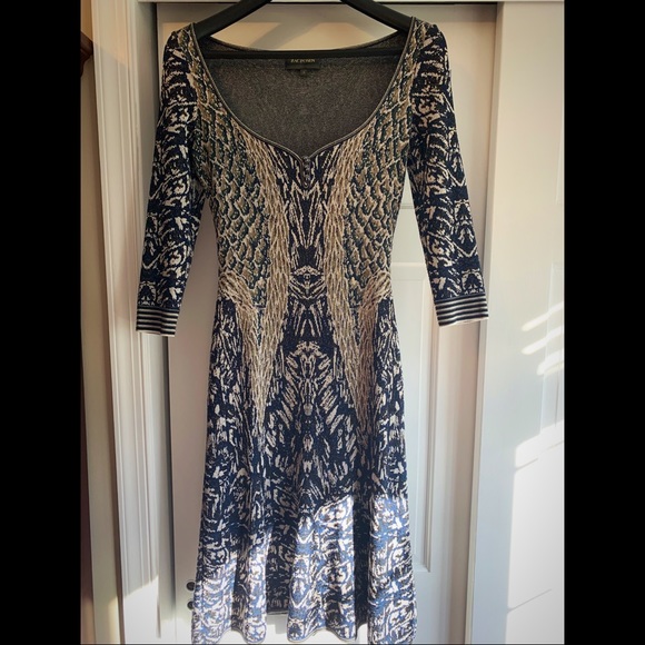 ZAC POSEN EMBROIDERED KNIT DRESS - Picture 1 of 4